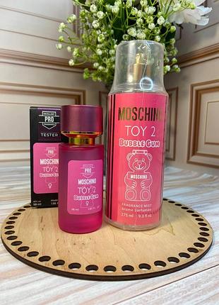 Парфумований набір (парфум + міст-спрей) moschino toy 2 bubble gum