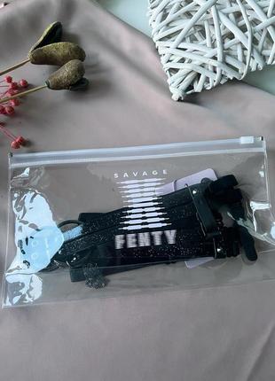 Гартеры на ножки savage x fenty с кистями и люверсами черные