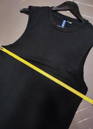 Майка футболка без рукавов спортивная мужская черная прямая h&amp;m man, размер xs - s8 фото