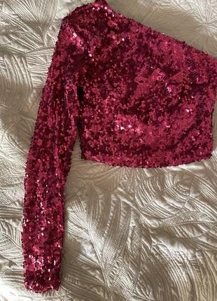Кроп топ с пайетками