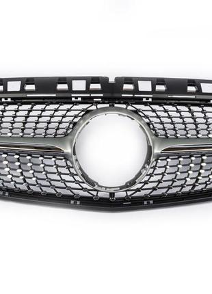 Передняя решетка diamond silver (2012-2015) для mercedes a-сlass w176