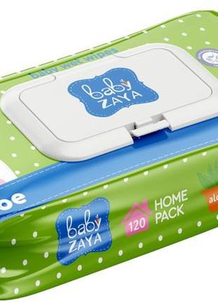 Салфетки влажные детские baby zaya aлое вера 120 шт (4820207590960)