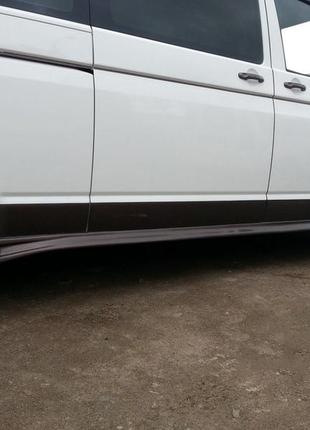 Боковые пороги v1 (под покраску) короткая база для volkswagen t5 2010-2015 гг