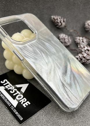 Чохол для iphone 15 pro з візерунком глянсовий переливається протиударний прозорий