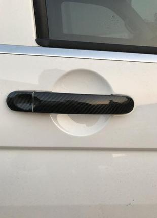 Накладки на ручки (натуральный карбон) 4 ручки для volkswagen touran 2003-2010 гг