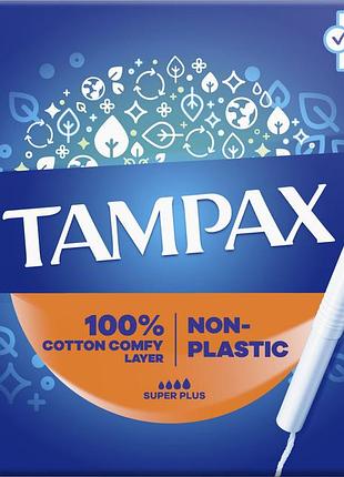 Тампоны tampax super plus с аппликатором 4 капли 18 шт (8006540716670)