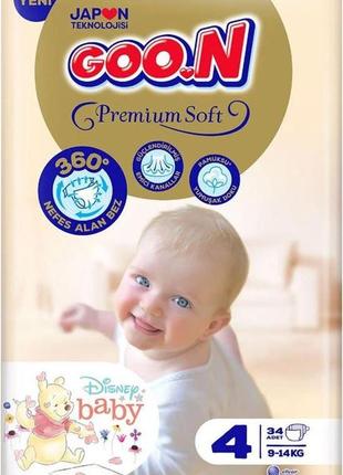 Подгузники goo.n premium soft 4 (9-14 кг) 34 шт (4902011855937)