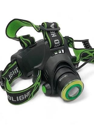 Фонарь налобный t106-t6+cob, светодиодный налобный фонарик shop