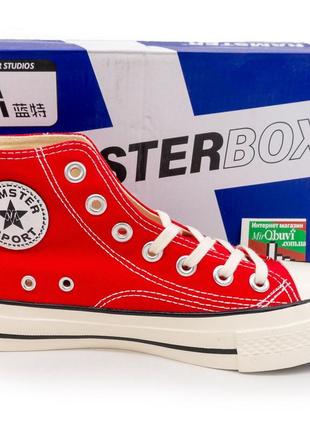 Кеди ramster у стилі converse, конвверс chuck 70 високі червоні 36. розміри в наявності: 36, 37, 38, 39.
