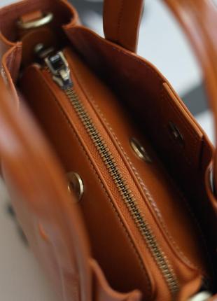 Маленькая женская сумка через плечо натуральная кожа рыжий арт.77183 brown vivaverba...