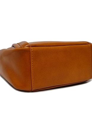 Маленькая женская сумка через плечо натуральная кожа рыжий арт.77183 brown vivaverba...