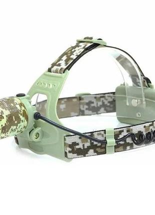 Ліхтар налобний акумуляторний ch-002m-t6, ліхтарик на голову для роботи, надійний налобний ліхтар