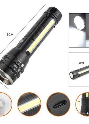 Кишеньковий ліхтарик pld-p27 white laser led pm10-tg+cob