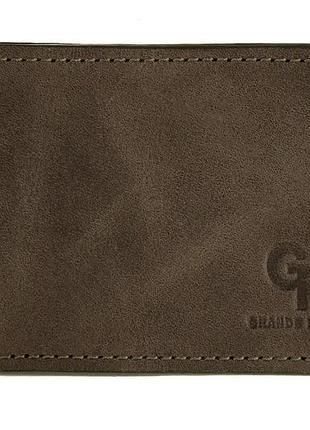 Кожаный зажим для денег коричневый арт.1051/20 "gp" італія - (україна)