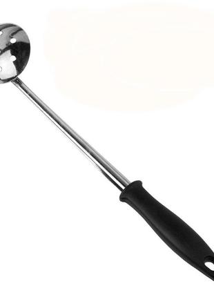 Ложка для солений из нержавеющей стали с пластиковой ручкой l 29,5 cm d 5,5 cm forkopt