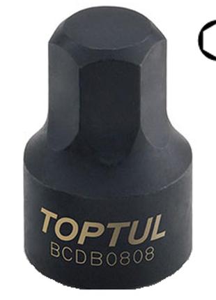 Головка-бита 1/4" hex toptul 8 мм (цільна) bcdb0808