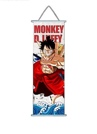 Аниме гобелен манки д. луффи / monkey d. luffy "one piece" (70x30 см)