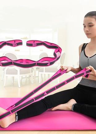 Эспандер love yoga лента для растяжки резинка для фитнеса для реабилитации...