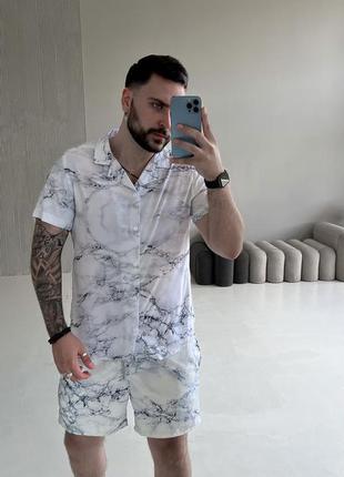 Пляжний костюм чоловічий літо шорти сорочка