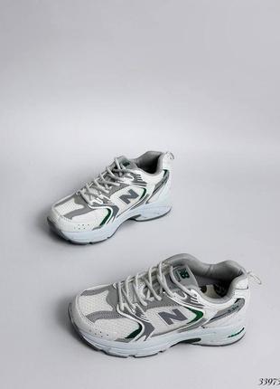 ▪️женские кроссовки new balance нью беланс 530 новые спортивные белые вставки серые кожаные(эко кожа-сетка-текстиль)легкие/удобные весна осень лето6 фото