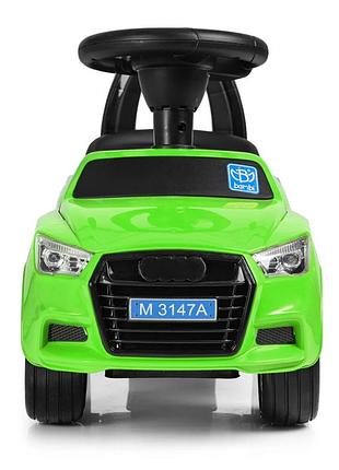 Дитяча каталка толокар m 3147a-5 зелений nia-mart, дитяча машинка
