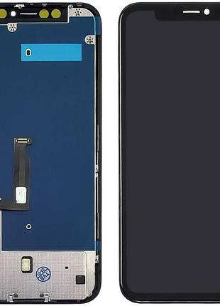 Дисплей + сенсор apple iphone xr black (gx-incell) hd+