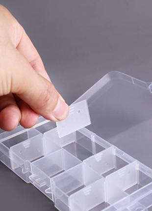 Бокс пластиковий d302 для зберігання дрібних деталей смартфонів, техніки, дрібниць, 10 від...