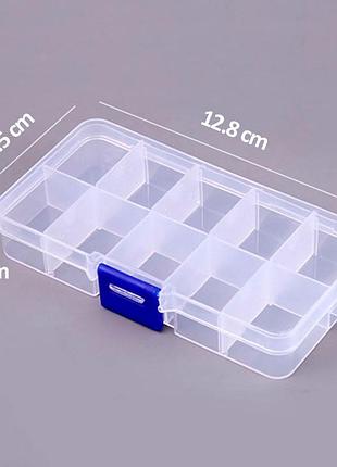 Бокс пластиковий d302 для зберігання дрібних деталей смартфонів, техніки, дрібниць, 10 від...