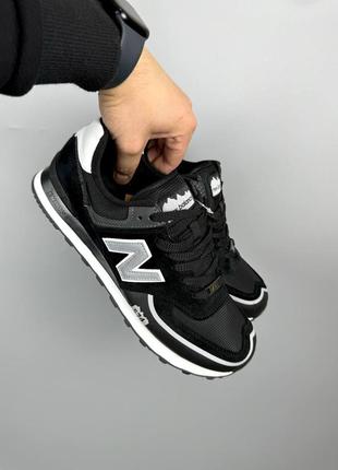 New balance 574 black/white4 фото