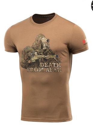 M-tac футболка sniper coyote brown, армійська футболка, військова літня футболка койот, чоловіча футболка зсу