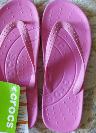 Нові в'єтнамки шльопки crocs j5 24см
