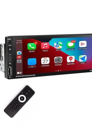 Магнитола 6,9'' 1 din hevxm 6288/6888а 2+32 wifi android gps carplay сенсорный дисплей поддержка камеры