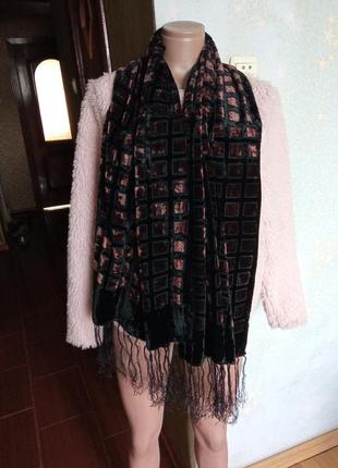 Шелковый, бархатный шарф