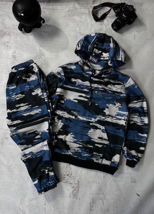 Теплий спортивний костюм худі+штани чоловічий