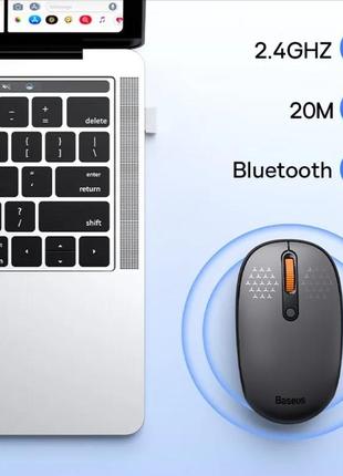 Baseus f01a беспроводная мышь bluetooth 5,0 1600 dpi, масвоок, планшет, ноутбука, пк арт. 049922 фото