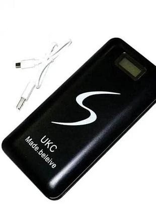 Портативное зарядное устройство power bank ukc, 30000 mah