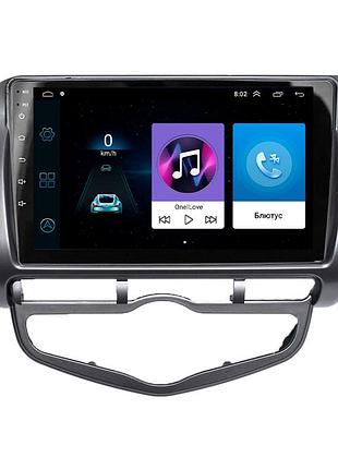 Штатная магнитола экран 9" lesko для honda jazz i 2001-2005 2/32gb/ wi-fi base хонда джаз
