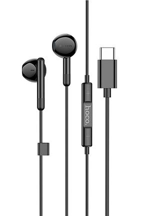 Навушники hoco m93 type-c joy wire-controlled digital earphones with microphone black