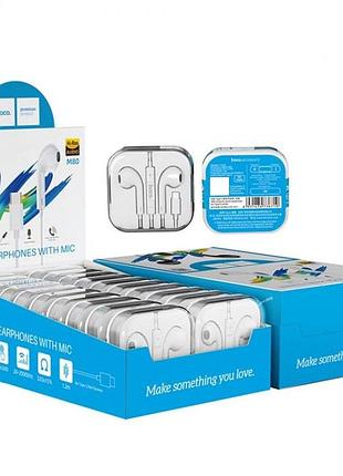 Навушники hoco m80 original series earphones for type-c display set(20pcs) white