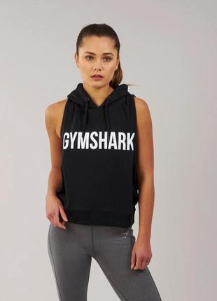 Gymshark   женская спортивная майка с капюшоном1 фото