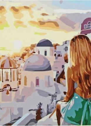 Картина за номерами "розсвіт у старому місті"