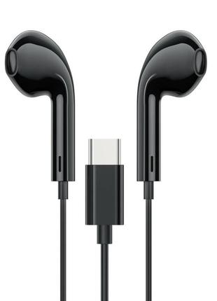 Навушники borofone bm80 magnificent type-c wire-controlled digital earphones with microphone black