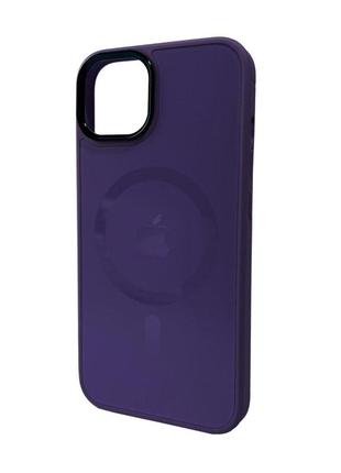 Чохол для смартфона ag glass sapphire magsafe logo for apple iphone 12/12 pro purple
