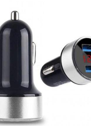 Автомобильное зарядное устройство (азу) hz hc6 на 2 usb чёрный