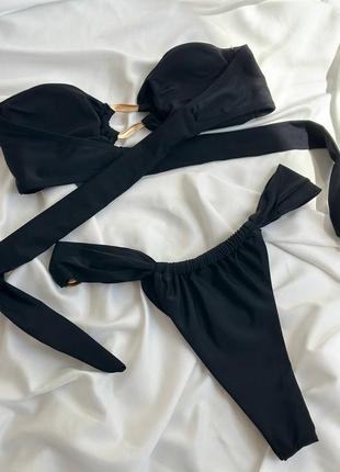 Купальник на зав'язках. купальник бандо на зав'язках