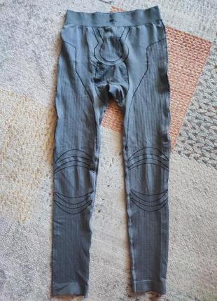 Зональные бесшовные термо лосины штаны crane