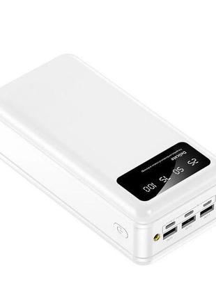 Повербанк power bank viaking 50000 mah ym-500 3 usb type-c с фонариком белый
