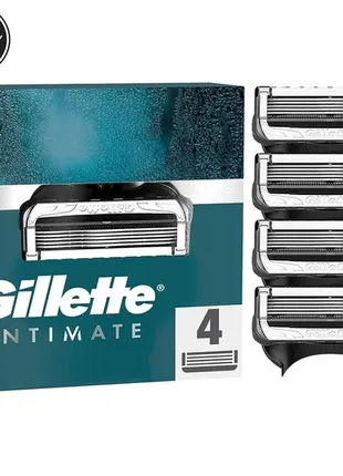 Змінні картриджі для гоління (леза касети) gillette intimate 4 шт. для інтимних зон1 фото