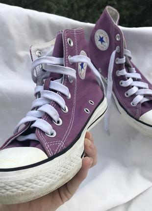Конверси, конверси фіолетові яскраві, converse високі, гранж, панк, y2k