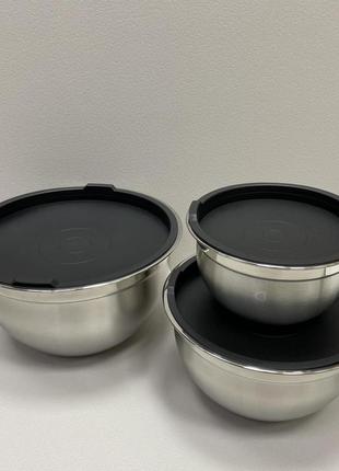 Набор мисок из нержавеющей стали 3 шт 26 см, 22 см, 18 см maestro mr-1688